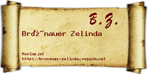 Brünauer Zelinda névjegykártya